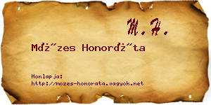 Mózes Honoráta névjegykártya
